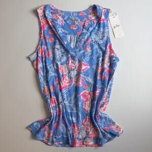 Lilly Pulitzer Tank Top Cotton Tank Top Multi Bahamian Rhapsody Size S Small New